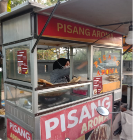 foto penjual pisang aroma
